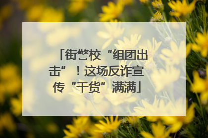 街警校“组团出击”！这场反诈宣传“干货”满满