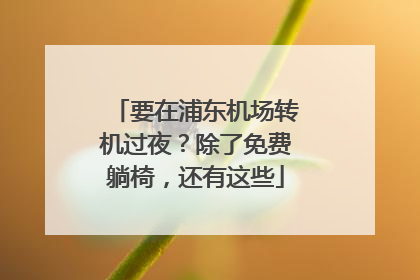 要在浦东机场转机过夜？除了免费躺椅，还有这些
