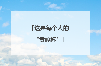 这是每个人的“贡嘎杯”