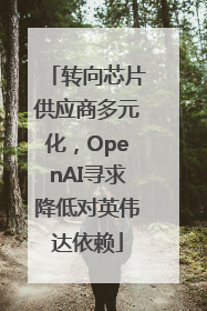 转向芯片供应商多元化，OpenAI寻求降低对英伟达依赖