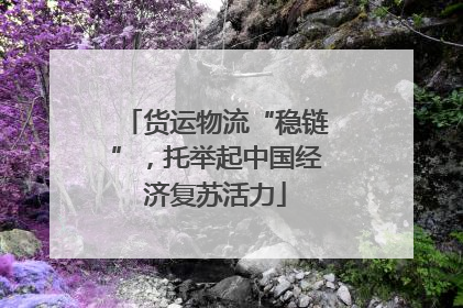 货运物流“稳链”，托举起中国经济复苏活力