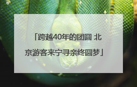 跨越40年的团圆 北京游客来宁寻亲终圆梦