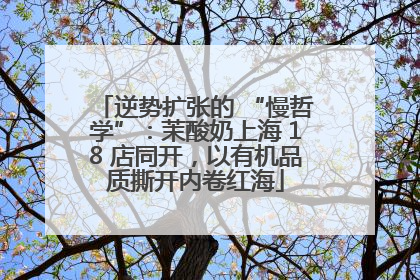 逆势扩张的 “慢哲学”：茉酸奶上海 18 店同开，以有机品质撕开内卷红海