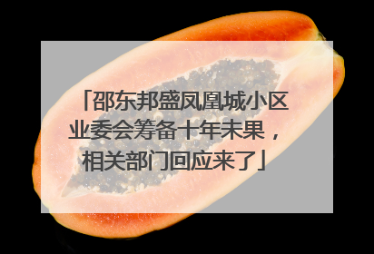 邵东邦盛凤凰城小区业委会筹备十年未果，相关部门回应来了