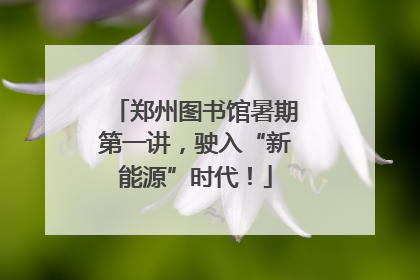 郑州图书馆暑期第一讲，驶入“新能源”时代！