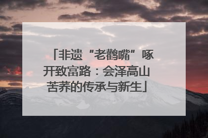 非遗“老鹳嘴”啄开致富路：会泽高山苦荞的传承与新生