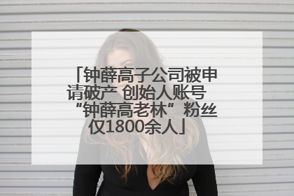 钟薛高子公司被申请破产 创始人账号“钟薛高老林”粉丝仅1800余人