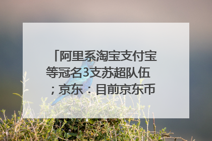 阿里系淘宝支付宝等冠名3支苏超队伍；京东：目前京东币链科技并没有开始发行稳定币｜早资道