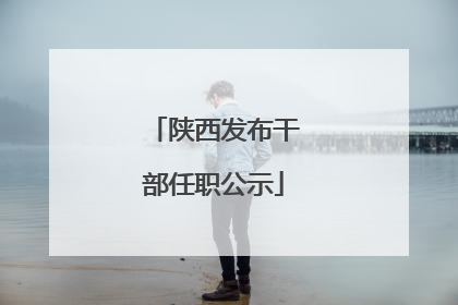 陕西发布干部任职公示