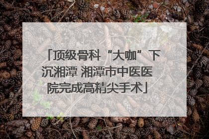 顶级骨科“大咖”下沉湘潭 湘潭市中医医院完成高精尖手术