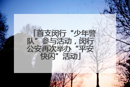 首支闵行“少年警队”参与活动，闵行公安再次举办“平安快闪”活动