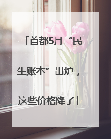 首都5月“民生账本”出炉，这些价格降了
