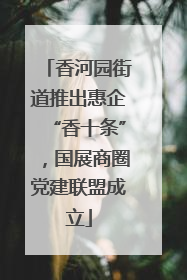 香河园街道推出惠企“香十条”，国展商圈党建联盟成立