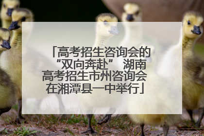 高考招生咨询会的“双向奔赴” 湖南高考招生市州咨询会在湘潭县一中举行