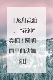 龙舟竞渡，“花神”亮相！圆明园里曲动端阳