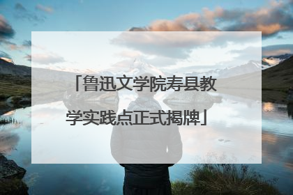 鲁迅文学院寿县教学实践点正式揭牌