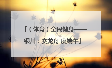 （体育）全民健身——银川：赛龙舟 度端午
