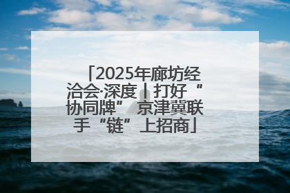 2025年廊坊经洽会·深度丨打好“协同牌” 京津冀联手“链”上招商