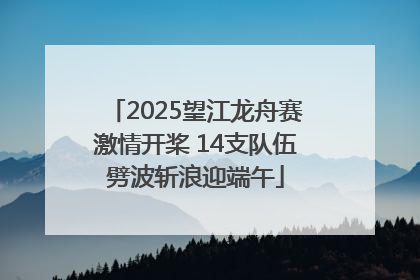 2025望江龙舟赛激情开桨 14支队伍劈波斩浪迎端午