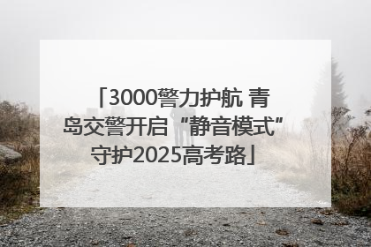 3000警力护航 青岛交警开启“静音模式”守护2025高考路