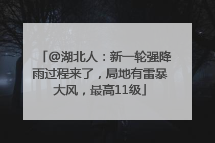 @湖北人：新一轮强降雨过程来了，局地有雷暴大风，最高11级