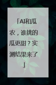 AI和瓜农，谁挑的瓜更甜？实测结果来了